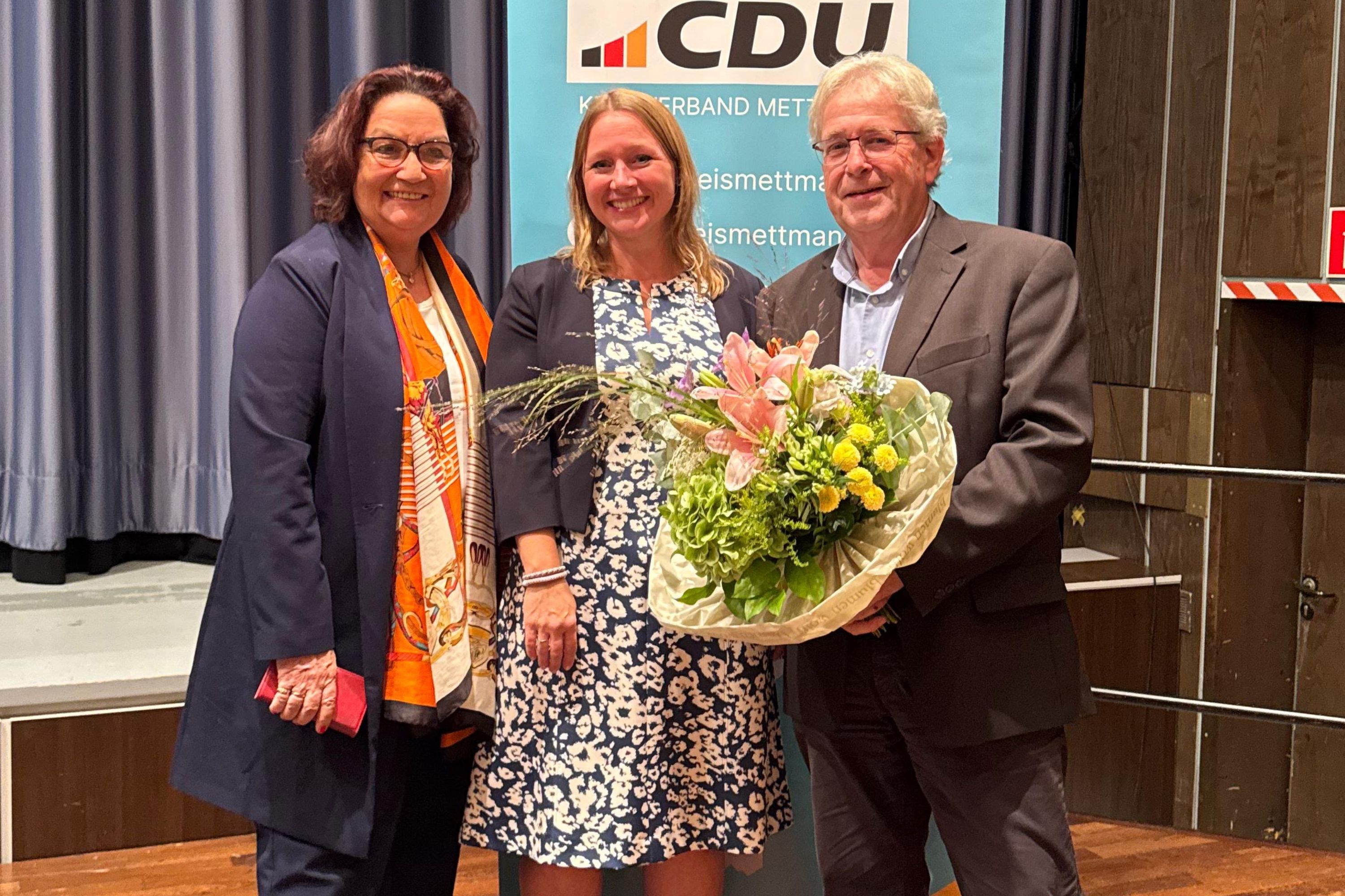 Claudia Schlottmann MdL, Annette Leonhardt und Peter Gro�